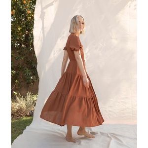 Christy Dawn Augusta Wrap Dress in Rust